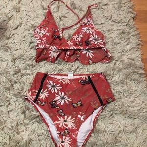 CUPSHE NWT HIGH WAIST SWIM SUIT